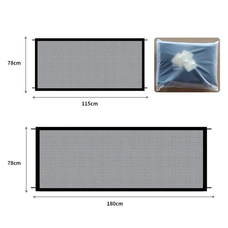 Foldable Breathable Mesh Dog Barrier Playpen With Hooks - BarkHatch