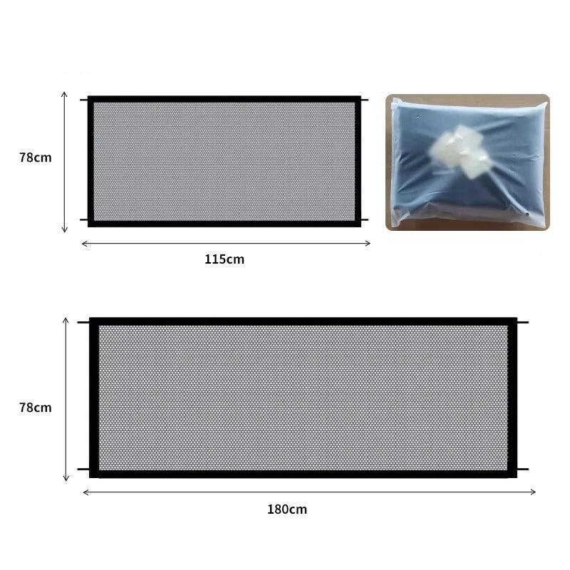 Foldable Breathable Mesh Dog Barrier Playpen With Hooks - BarkHatch