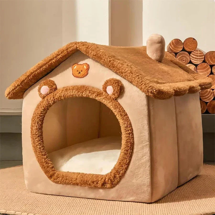 Foldable Pet House Removable Washable Bed For Small Cats - BarkHatch