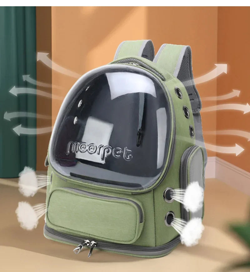 Transparent Cat Carrier Backpack Breathable Travel Bag - BarkHatch