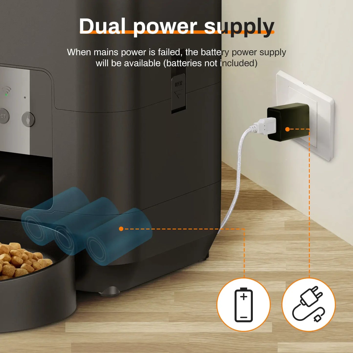 Smart Automatic Pet Feeder LCD Display Timed Food Dispenser Cats Dogs - BarkHatch