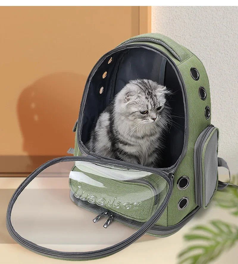 Transparent Cat Carrier Backpack Breathable Travel Bag - BarkHatch