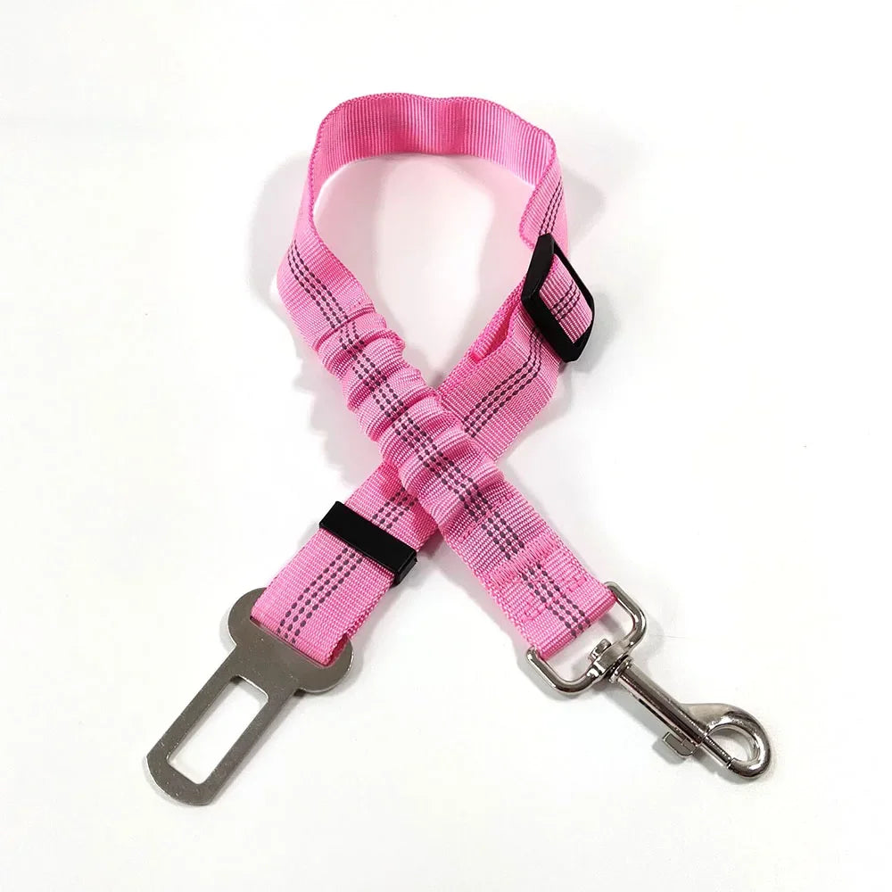 Adjustable Dog Car Seat Belt Harness Reflective Nylon - BarkHatch
