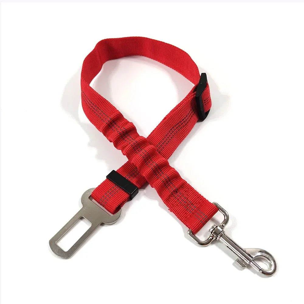 Adjustable Dog Car Seat Belt Harness Reflective Nylon - BarkHatch