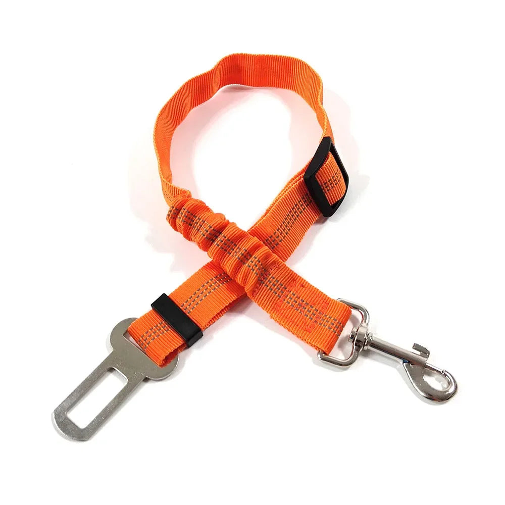 Adjustable Dog Car Seat Belt Harness Reflective Nylon - BarkHatch