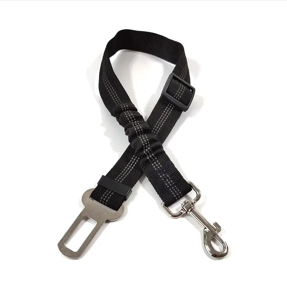 Adjustable Dog Car Seat Belt Harness Reflective Nylon - BarkHatch