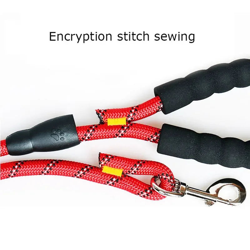 Reflective Dog Leash With Padded Handle And Heavy Duty Rope - BarkHatch