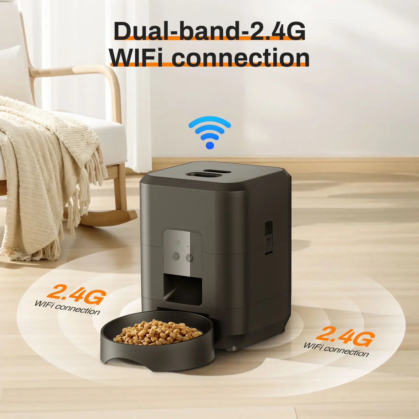 Smart Automatic Pet Feeder LCD Display Timed Food Dispenser Cats Dogs - BarkHatch