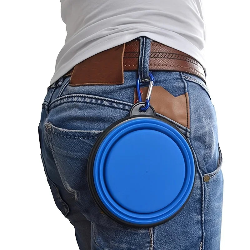 Portable Pet Food Bowl Durable TPR Collapsible Travel Bowl - BarkHatch