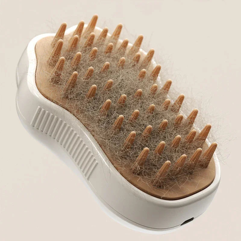 3-in-1 Steamy Pet Brush Spray Massage Self-Cleaning Dogs Cats - BarkHatch