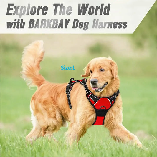 No-Pull Dog Harness for Large Dogs – Heavy Duty & Reflective | BarkHatch - BarkHatch