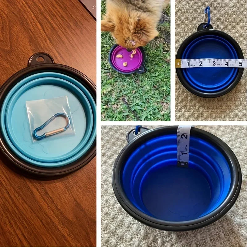 Portable Pet Food Bowl Durable TPR Collapsible Travel Bowl - BarkHatch