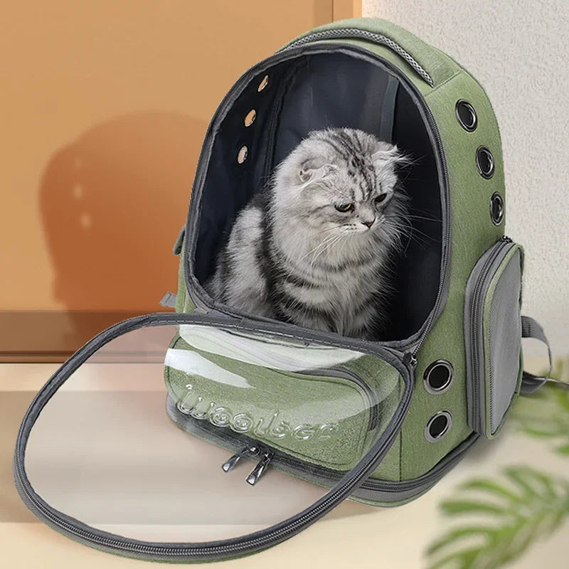 Transparent Cat Carrier Backpack Breathable Travel Bag - BarkHatch