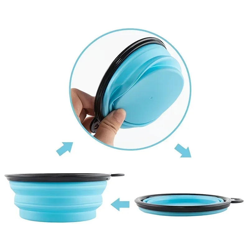 Portable Pet Food Bowl Durable TPR Collapsible Travel Bowl - BarkHatch