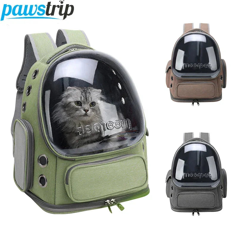 Transparent Cat Carrier Backpack Breathable Travel Bag - BarkHatch