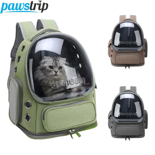Transparent Cat Carrier Backpack Breathable Travel Bag - BarkHatch