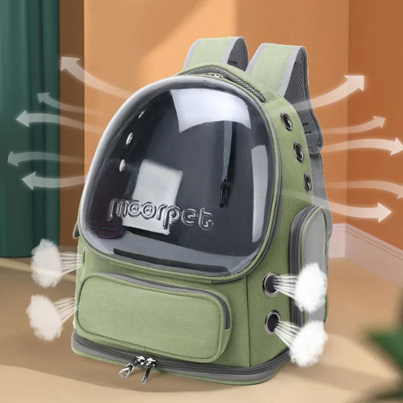Transparent Cat Carrier Backpack Breathable Travel Bag - BarkHatch