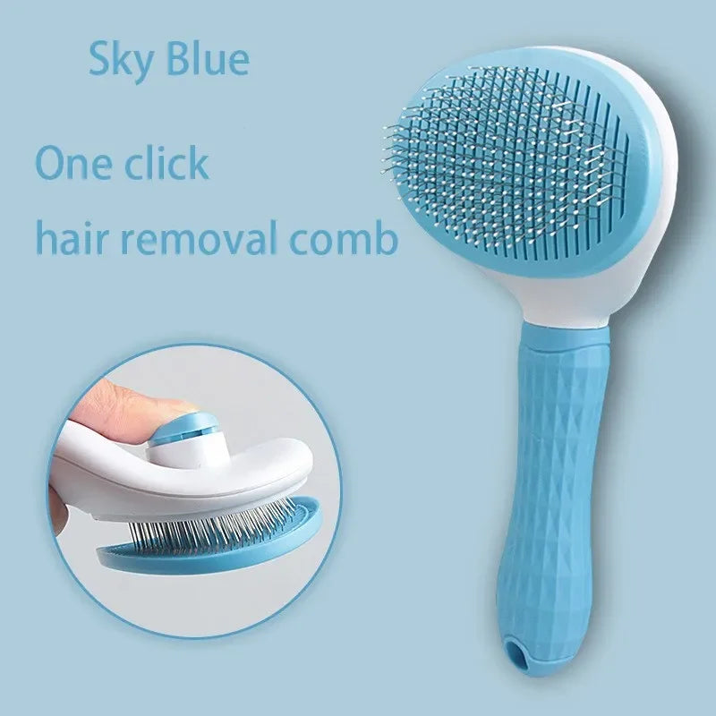 Dog Cat Hair Brush Comb Pet Hair Remover Grooming Tool - BarkHatch