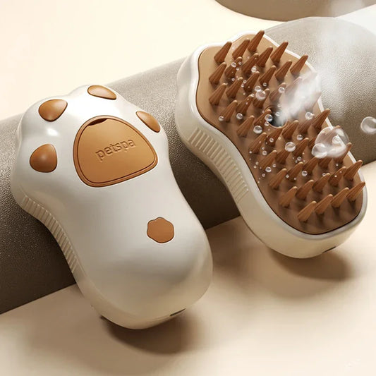 3-in-1 Steamy Pet Brush Spray Massage Self-Cleaning Dogs Cats - BarkHatch