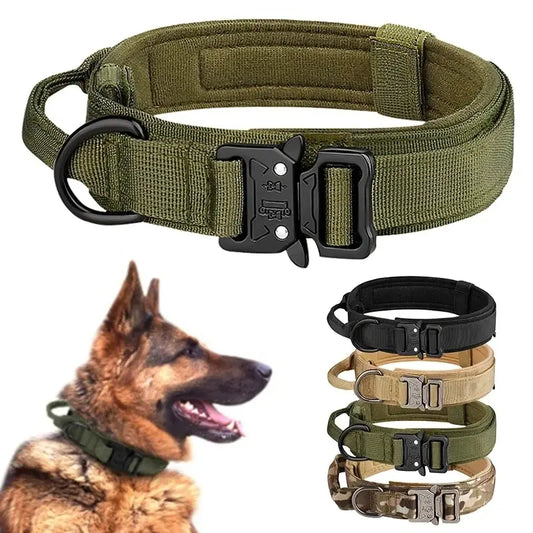 Outdoor Tactical Dog Collar With Metal Buckle Nylon Large - BarkHatch