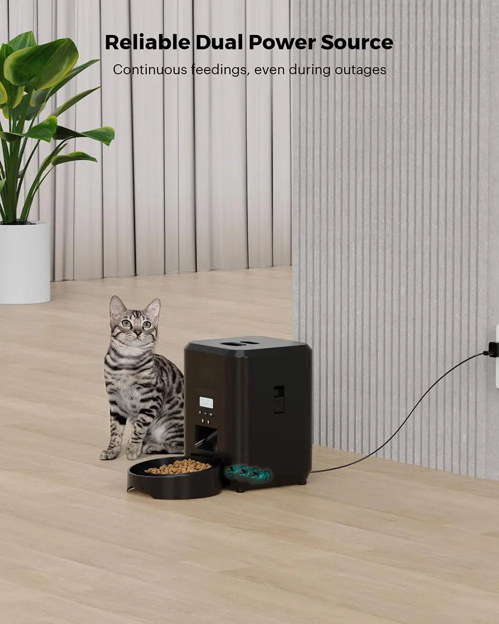 Smart Automatic Pet Feeder LCD Display Timed Food Dispenser Cats Dogs - BarkHatch