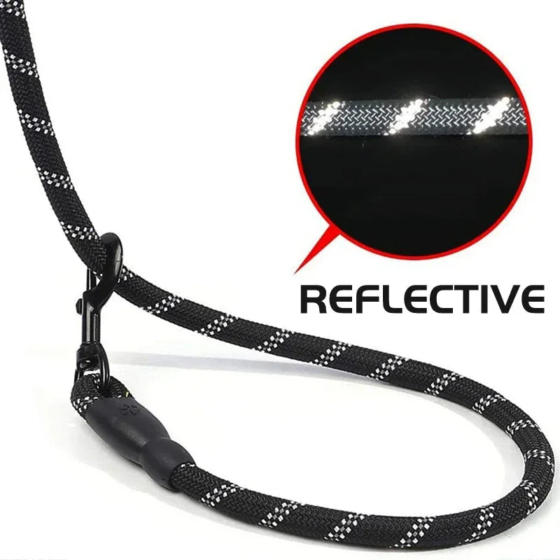 Reflective Dog Leash With Padded Handle And Heavy Duty Rope - BarkHatch