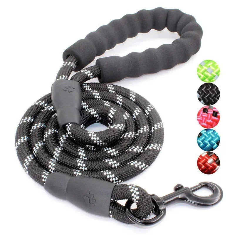 Reflective Dog Leash With Padded Handle And Heavy Duty Rope - BarkHatch