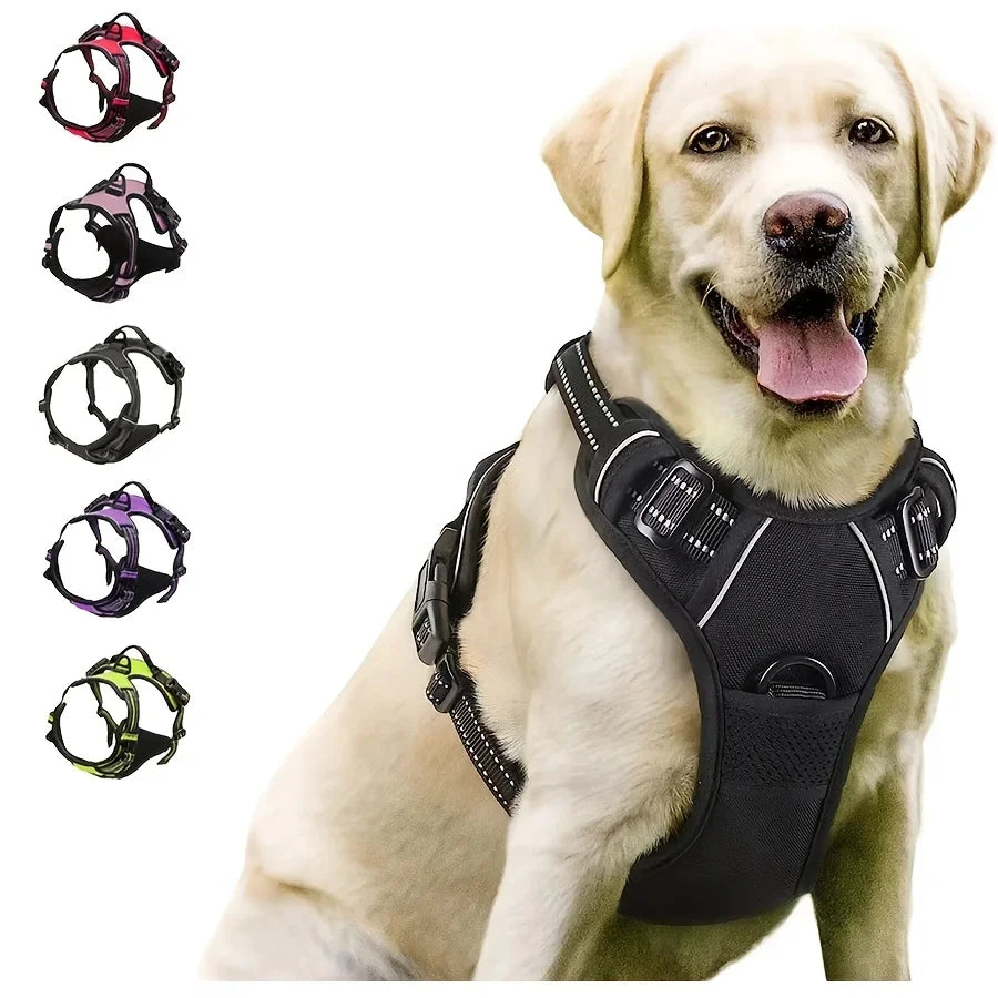 No-Pull Dog Harness for Large Dogs – Heavy Duty & Reflective | BarkHatch - BarkHatch