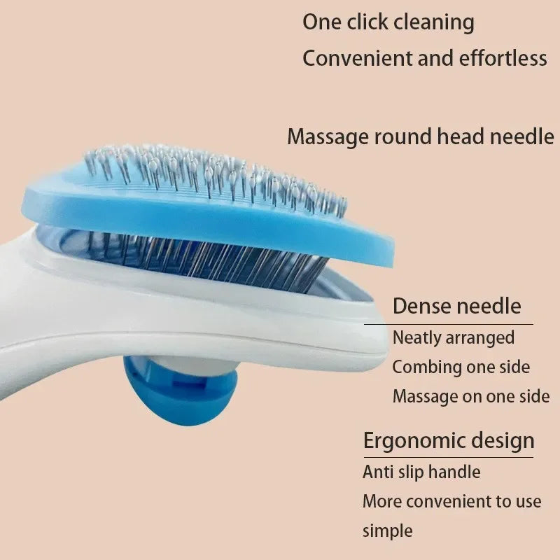 Dog Cat Hair Brush Comb Pet Hair Remover Grooming Tool - BarkHatch