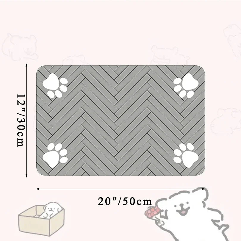 Pet Placemat For Food And Water Bowls With Backing Washable - BarkHatch
