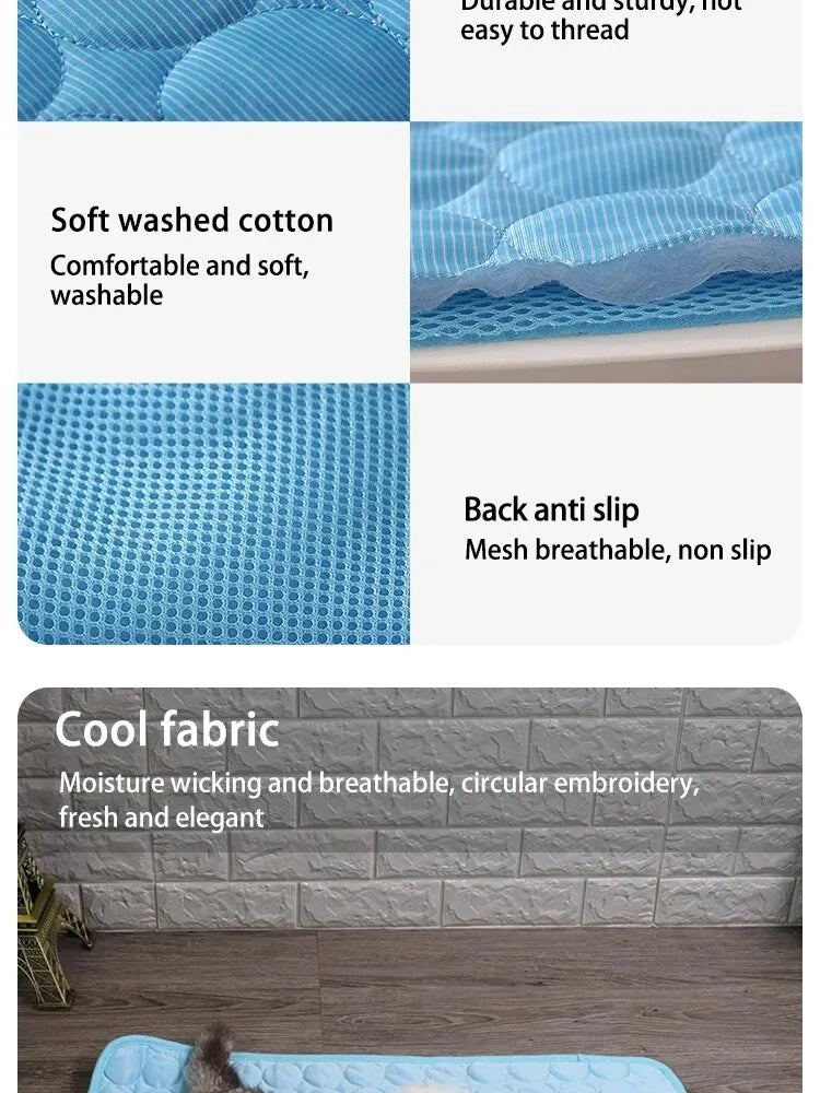 Pet Ice Mats Cooling Sleeping Pad for Cats and Dogs Nest Bed - BarkHatch