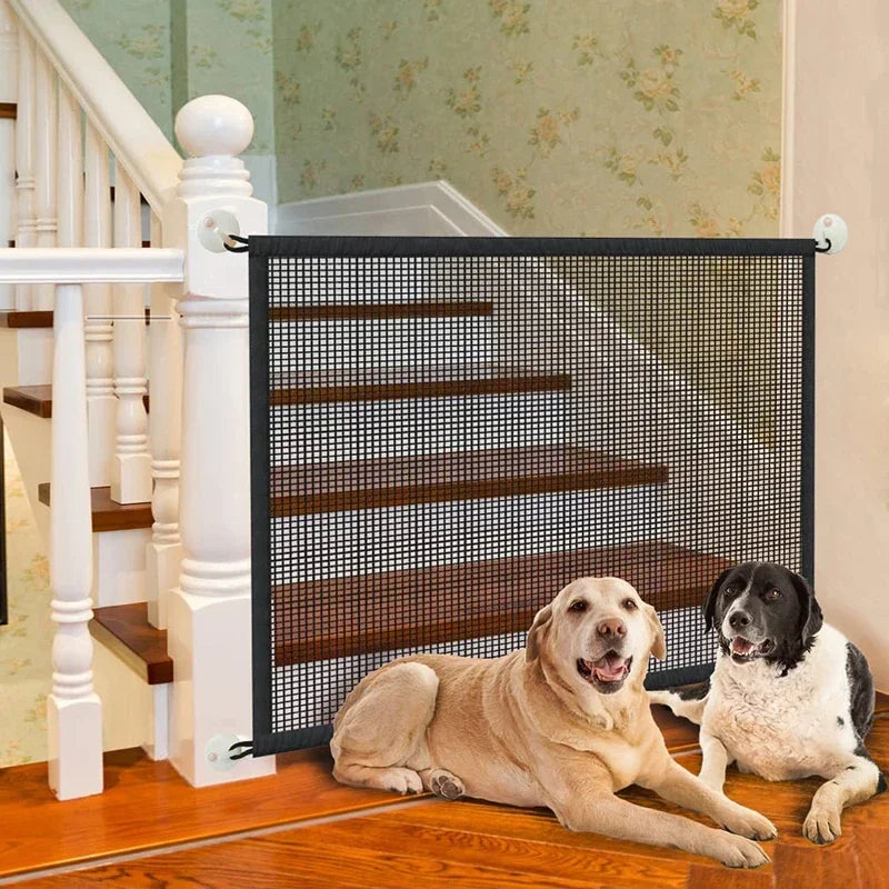 Foldable Breathable Mesh Dog Barrier Playpen With Hooks - BarkHatch