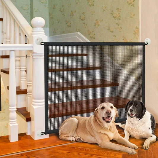 Foldable Breathable Mesh Dog Barrier Playpen With Hooks - BarkHatch