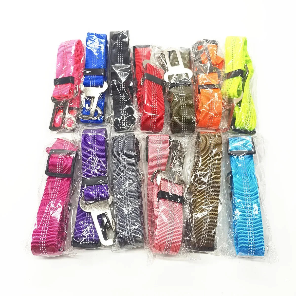 Adjustable Dog Car Seat Belt Harness Reflective Nylon - BarkHatch