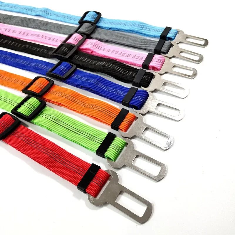 Adjustable Dog Car Seat Belt Harness Reflective Nylon - BarkHatch