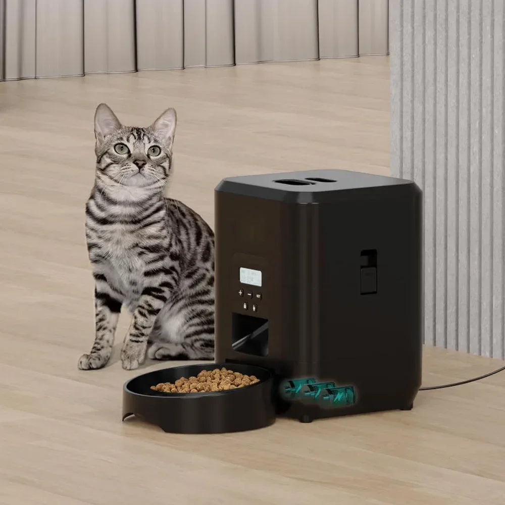 Smart Automatic Pet Feeder LCD Display Timed Food Dispenser Cats Dogs - BarkHatch