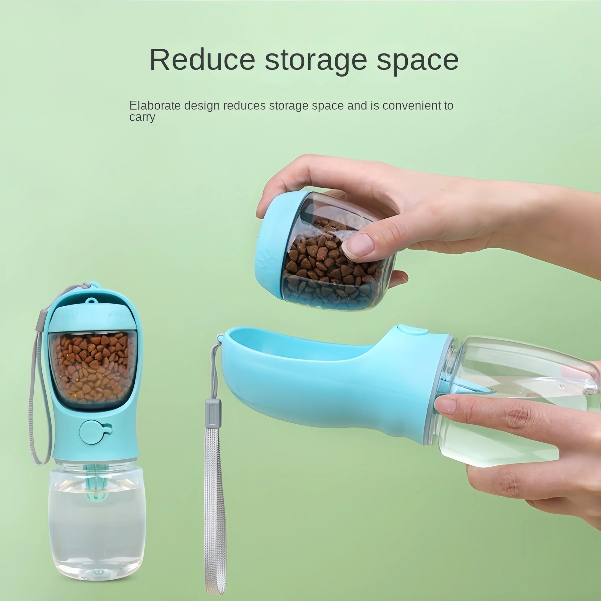 Portable Dog And Cat Water Bottle With Food Storage - BarkHatch