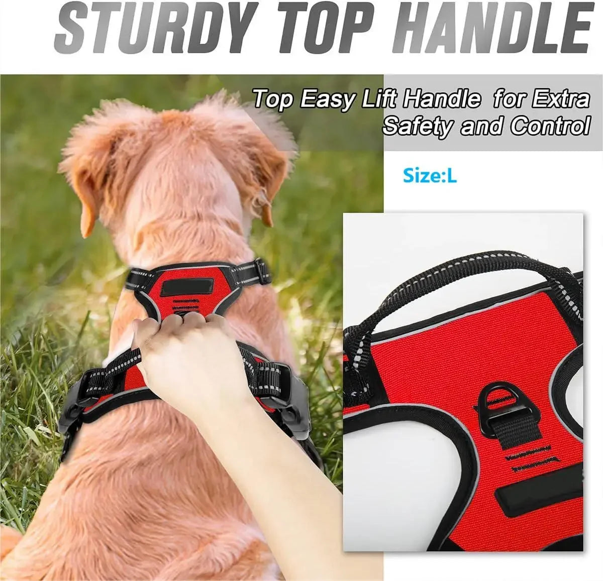 No-Pull Dog Harness for Large Dogs – Heavy Duty & Reflective | BarkHatch - BarkHatch
