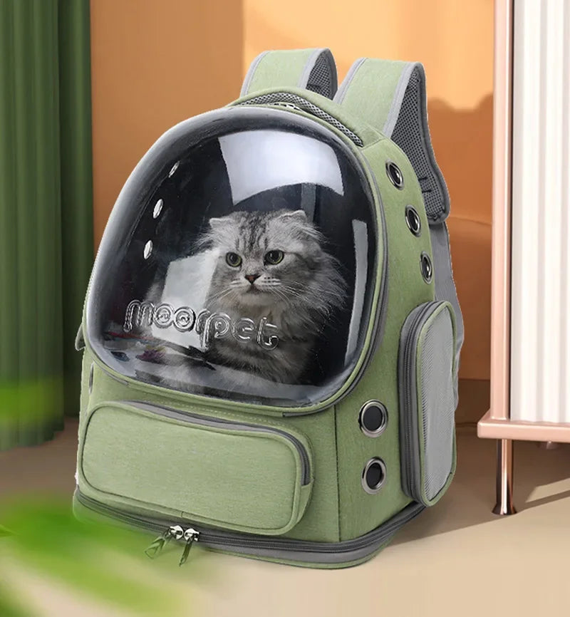 Transparent Cat Carrier Backpack Breathable Travel Bag - BarkHatch