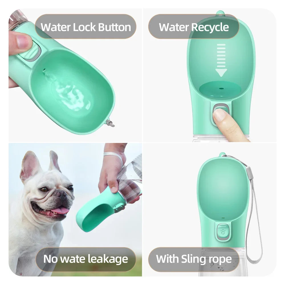 Portable Dog Water Bottle Outdoor Leakproof For Dogs Cats - BarkHatch