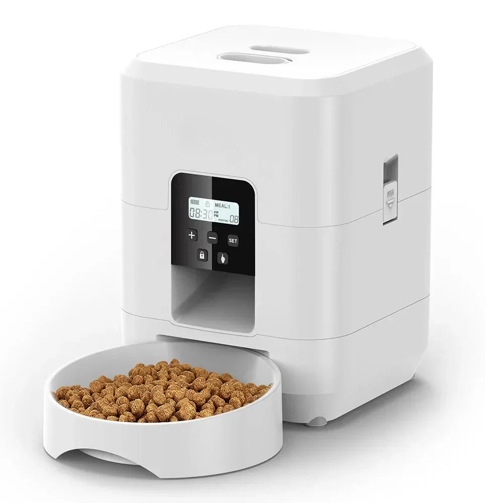 Smart Automatic Pet Feeder LCD Display Timed Food Dispenser Cats Dogs - BarkHatch