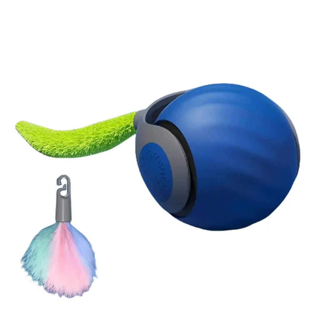 Automatic Moving Cat Toy Ball With Two Speed USB Tail - BarkHatch