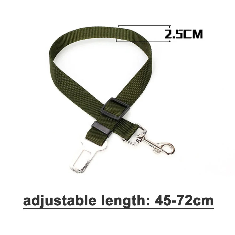 Adjustable Dog Car Seat Belt Harness Reflective Nylon - BarkHatch