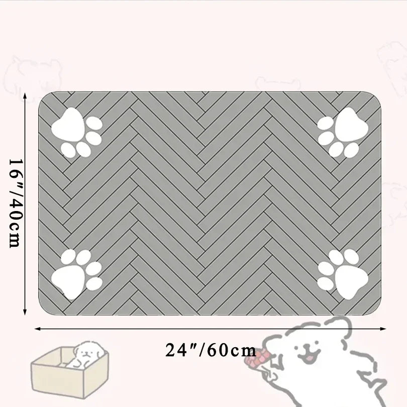 Pet Placemat For Food And Water Bowls With Backing Washable - BarkHatch