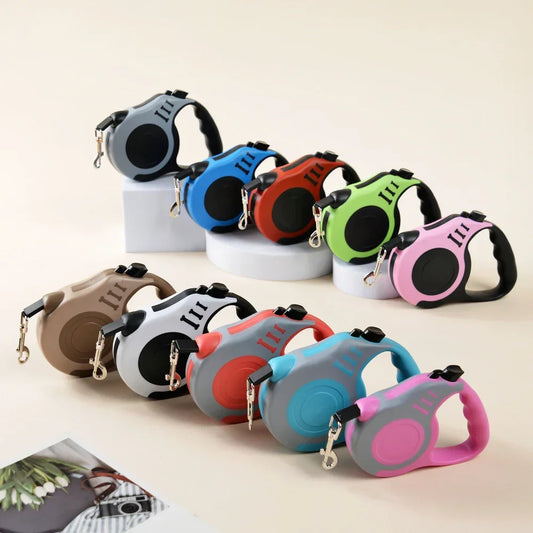 Retractable Dog Leash 3M 5M Nylon for Small Medium Dogs - BarkHatch