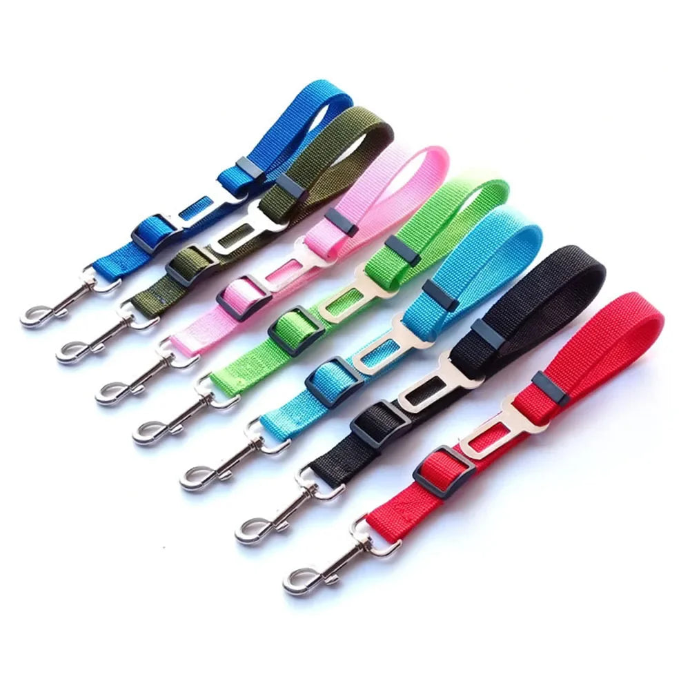 Adjustable Dog Car Seat Belt Harness Reflective Nylon - BarkHatch