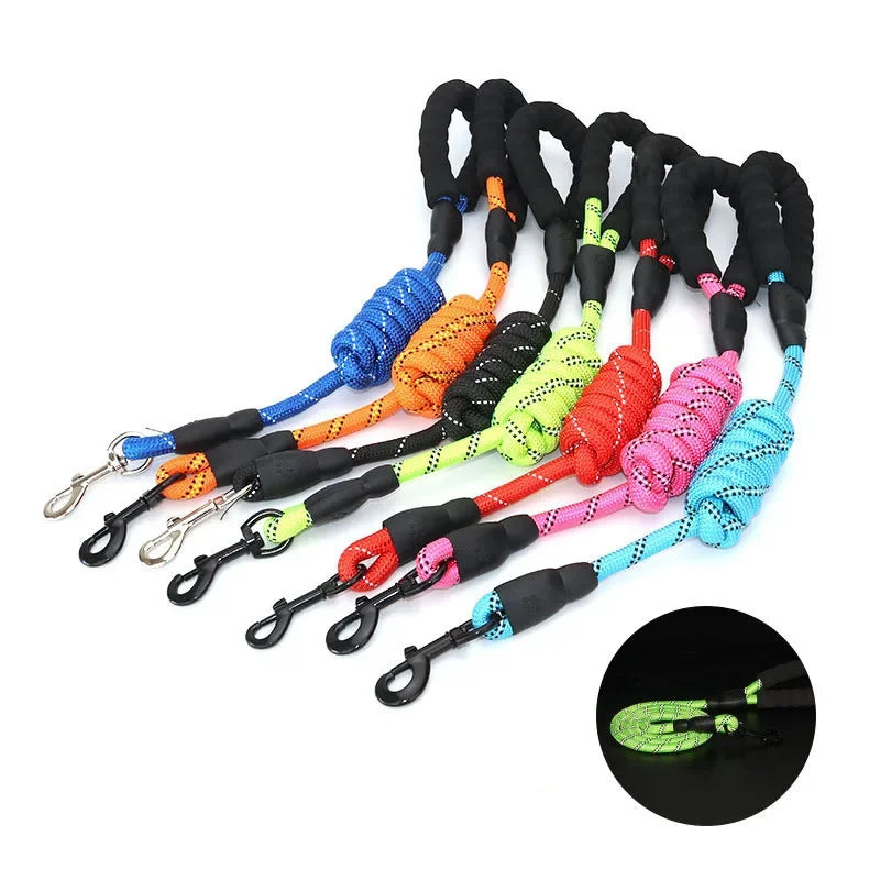 Reflective Dog Leash With Padded Handle And Heavy Duty Rope - BarkHatch