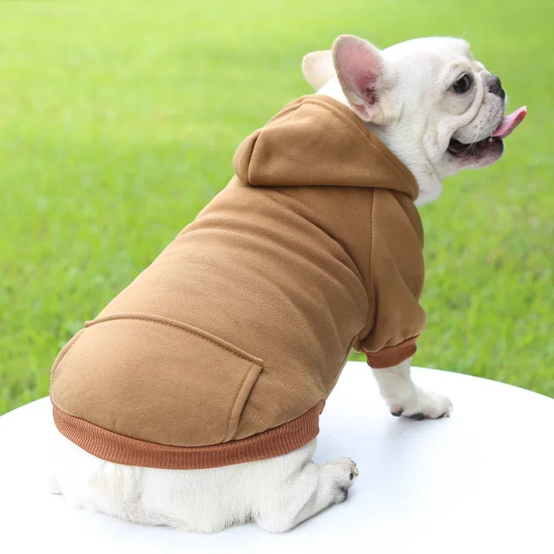 Winter Hooded Dog Sweatshirt For Small Medium Pet Clothing - BarkHatch