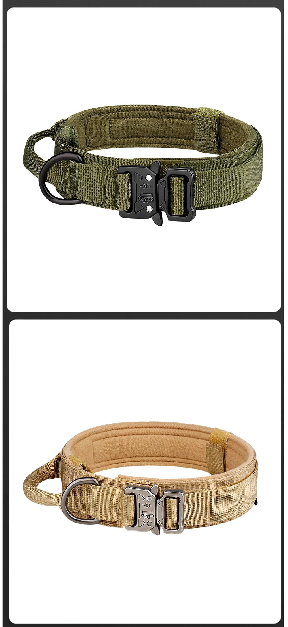 Outdoor Tactical Dog Collar With Metal Buckle Nylon Large - BarkHatch