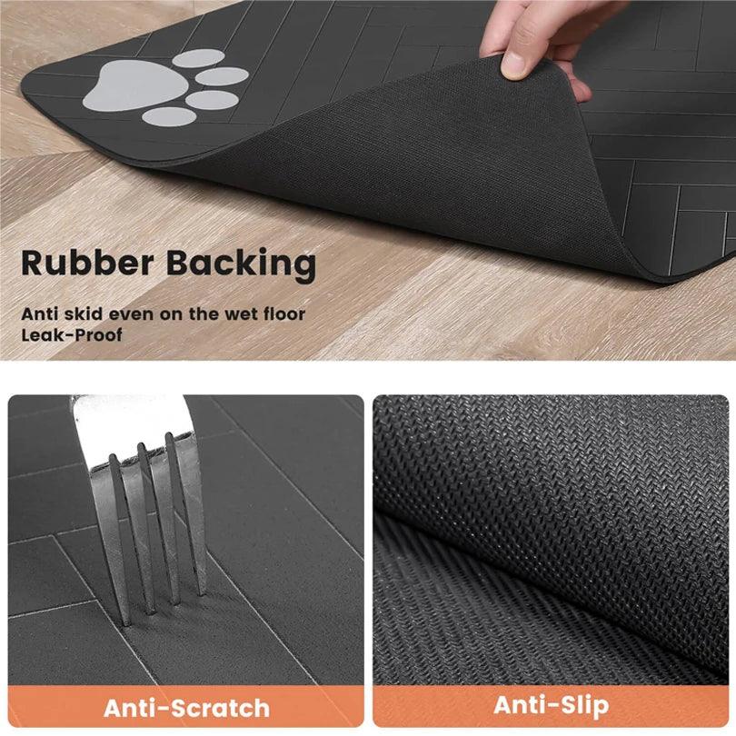 Pet Placemat For Food And Water Bowls With Backing Washable - BarkHatch